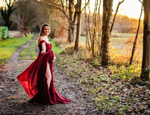 Maternity photo shoot of the radiant Joke in Pellenberg, Leuven